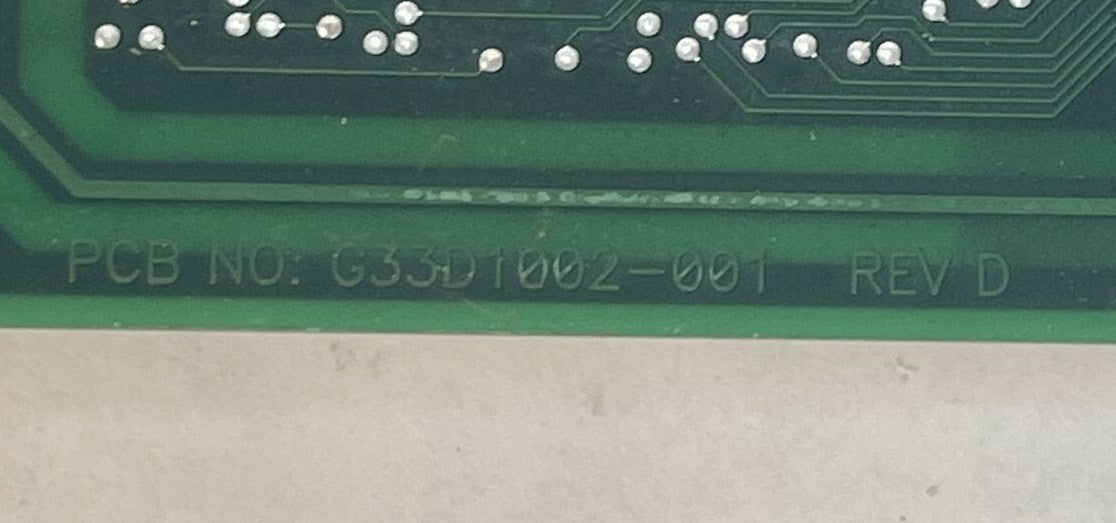 G33D1002-001 REV D CIRCUIT BOARD E33XXN-001 REV 2.08 G33B4A1002-101-B11