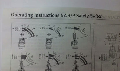 EUCHNER SAFETY SWITCH NZ2HB-3131 , AC-15 4A 50V, DC-13 4A 24V11