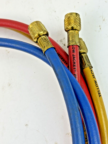 YELLOW JACKET - 22986 - PLUS II 72" 1/4" CHARGING HOSES -RED, YELLOW, BLUE5