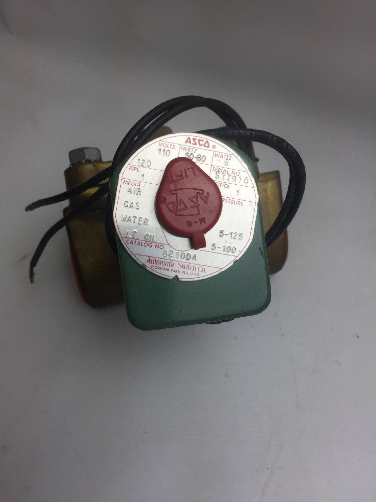 ASCO 8210D4 SOLENOID VALVE 100 VOLTS 50 HZ 120 VOLTS 60 HZ 6 WATTS0