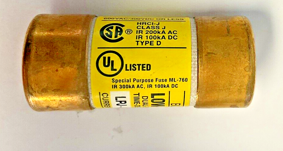 COOPER BUSSMAN LPJ-50SP FUSE BUSS LOW PEAK 50A 600VAC/300VDC ***LOTOF3***3