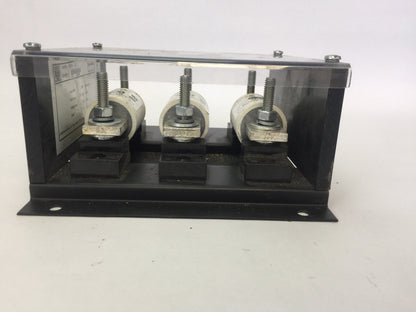 UNICO 109339 ECL 1 FUSE BLOCK 225-600A WITH 3 FWH-300A FUSES 300A 500V AC/DC3