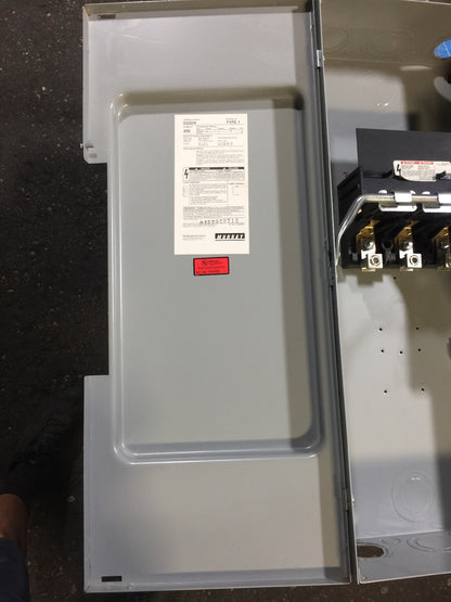 MURRAY GU324 SAFETY SWITCH 240 VAC 250 VDC 200 AMP 60 MAX HP 3 PHASE TYPE 15