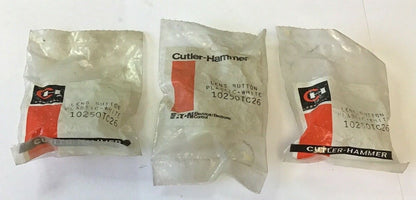 CUTLER HAMMER 10250TC26 LENS BUTTON PLASTIC WHITE***LOTOF3***0