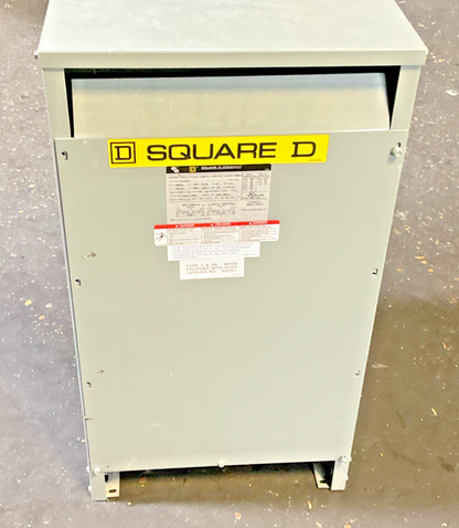 SQUARE D EE37S3H TRANSFORMER H.V480/240V L.V.240/120 37.5KVA 18H TYPE20