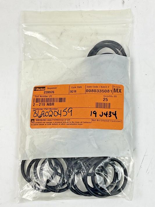 PARKER *LOT OF 25* - 2-219 NBR - Nitrile 70 Durometer O-Ring, GP - #N0674 2-2190