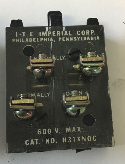 ITE H31XNOC CONTACT BLOCK 600V 1