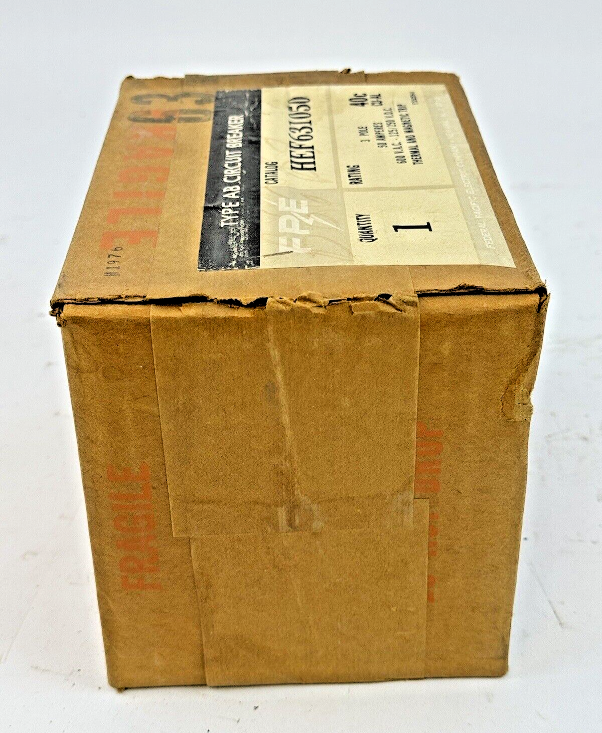 FPE - HEF631050 - MOLDED AB CIRCUIT BREAKER - 50 A, 3 POLE, 600 VAC - NEW SEALED5