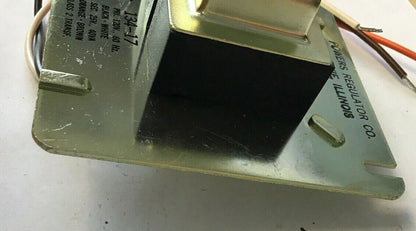 POWERS REGULATOR CO. 134-17 PRI.120V 60HZ SEC. 25V 40VA CLASS 2 4