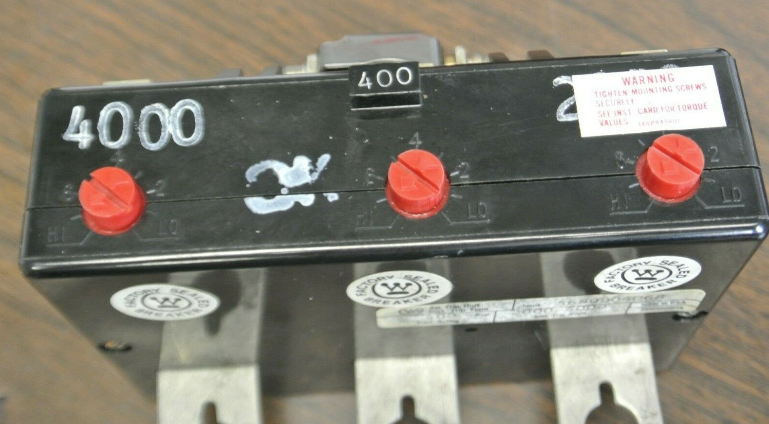 WESTINGHOUSE 5680D04G68 BREAKER TRIP UNIT / 400A / 2000-4000 INST. TRIP AMPS / 3