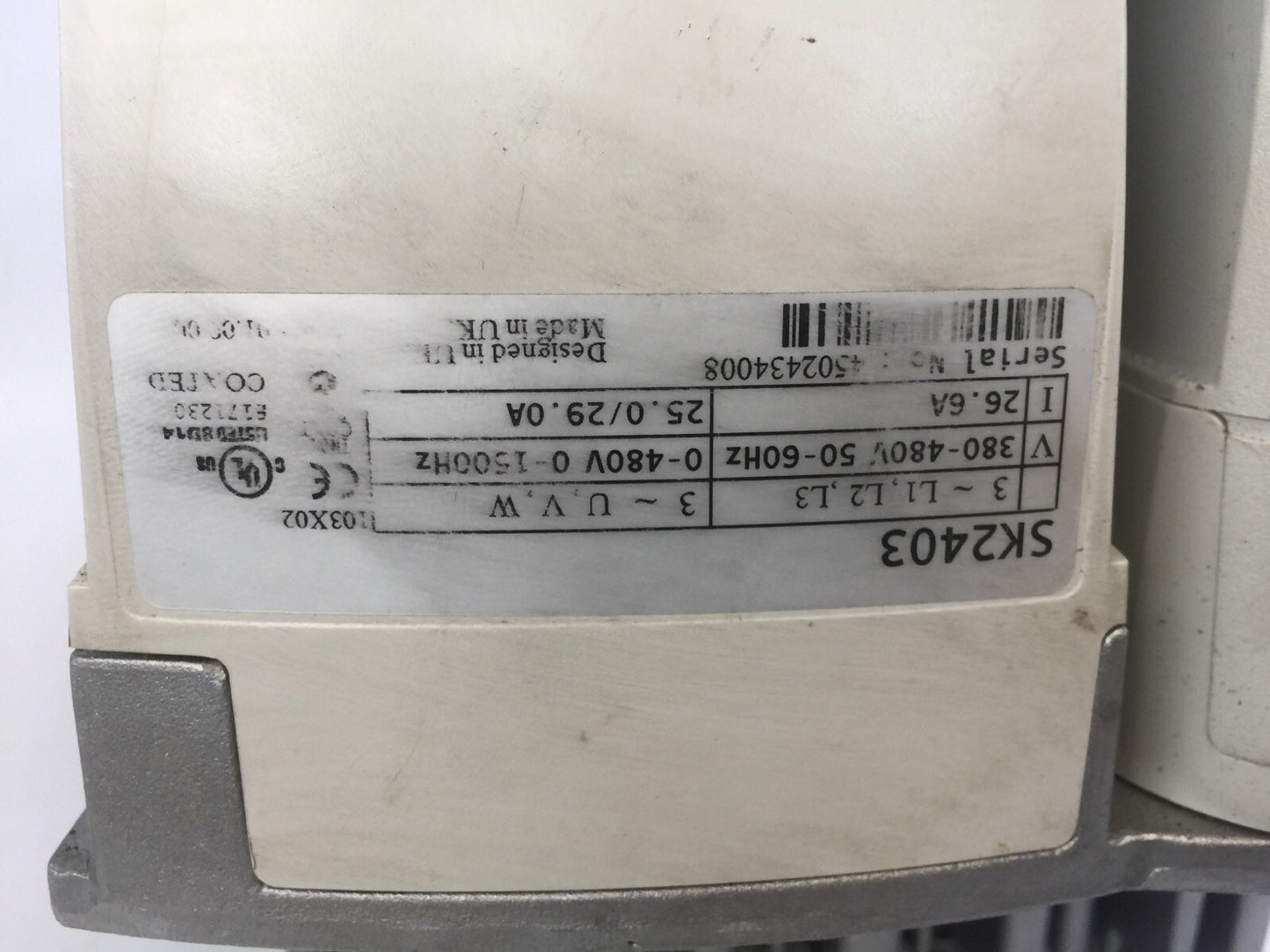 EMERSON SK2403 INVERTER 480V4