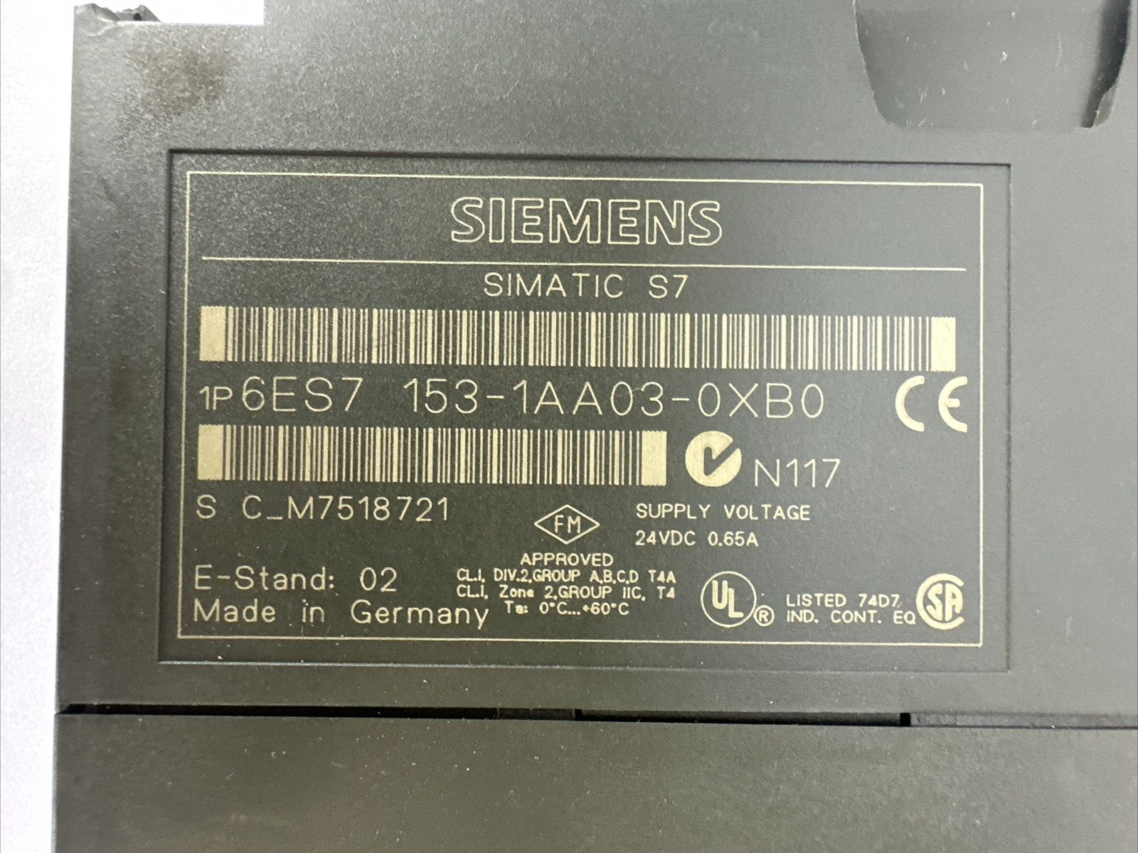 SIEMENS 1P 6ES7 153-1AA03-0XB0 INTERFACE MODULE SIMATIC S71