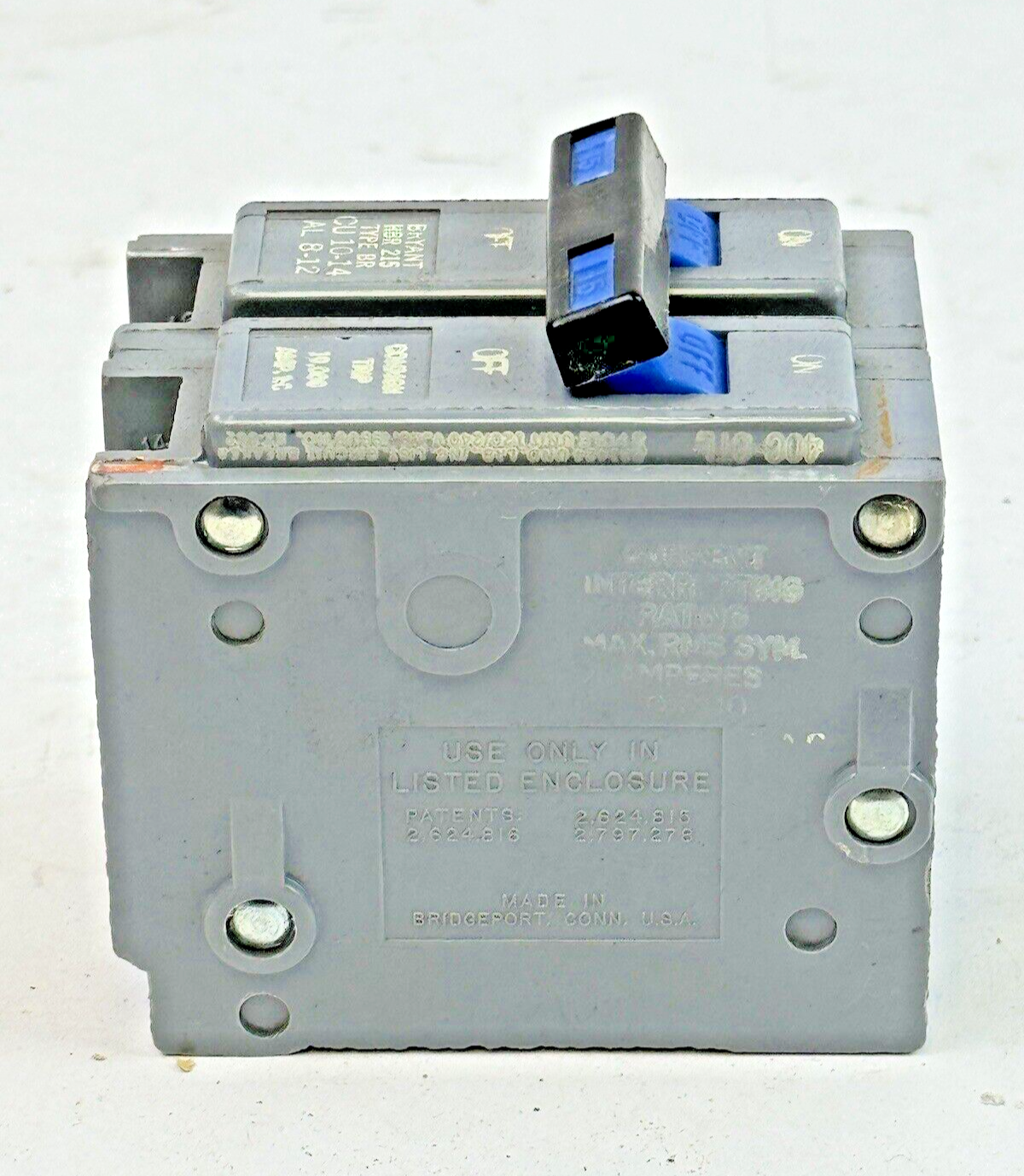 BRYANT *BOX OF 5* - HBR215 - COMMON TRIP CIRCUIT BREAKERS - 2 POLE/15 A/240 VAC8