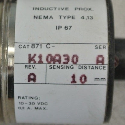 ALLEN-BRADLEY 871C-K10A30 CYLINDRICAL INDUCTIVE PROXIMITY SWITCH / 10-30VDC 30mm1