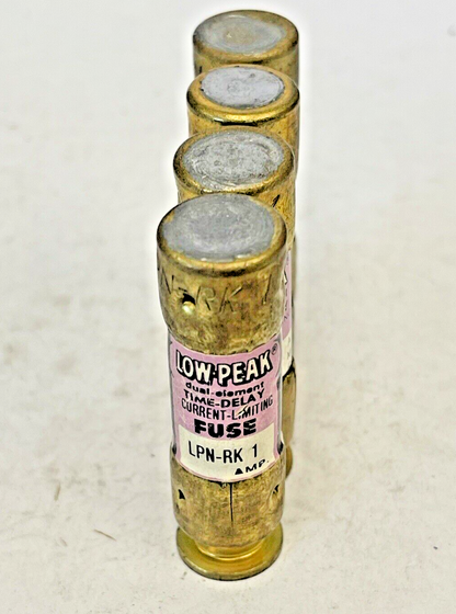 BUSSMANN - *BOX OF 4* - LPN-RK-1 - 250 VAC- LOW-PEAK, DUAL-ELEMENT, TIME-DELAY1