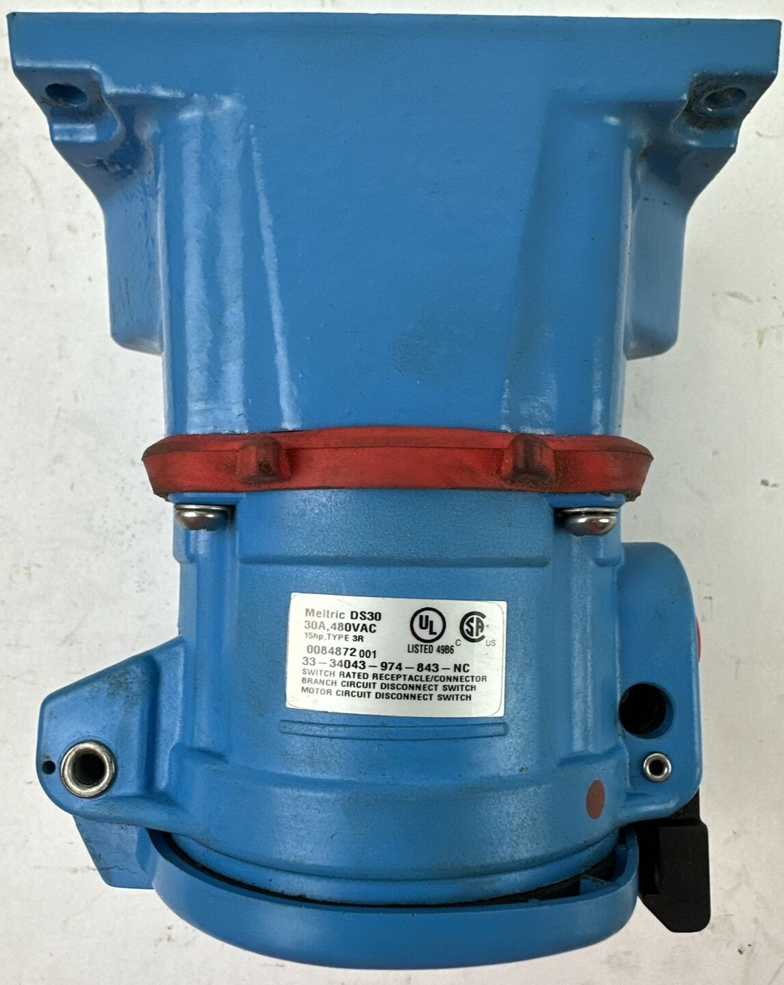 MELTRIC DS30 30A 480VAC 15HP TYPE 3R 33-34043-974-843-NC RECEPTACLE/CONNECTOR0