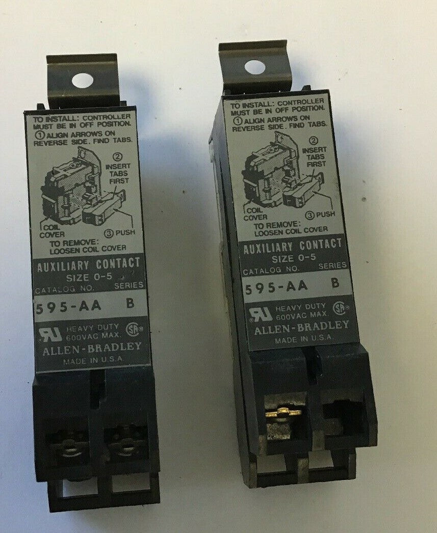 Allen Bradley 595-AA SER.B Auxiliary Contact Size 0-5***LOTOF2***0