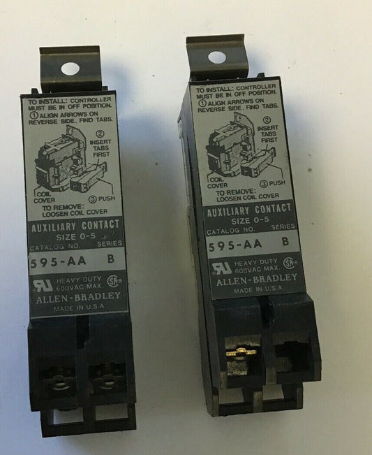 Allen Bradley 595-AA SER.B Auxiliary Contact Size 0-5***LOTOF2***0