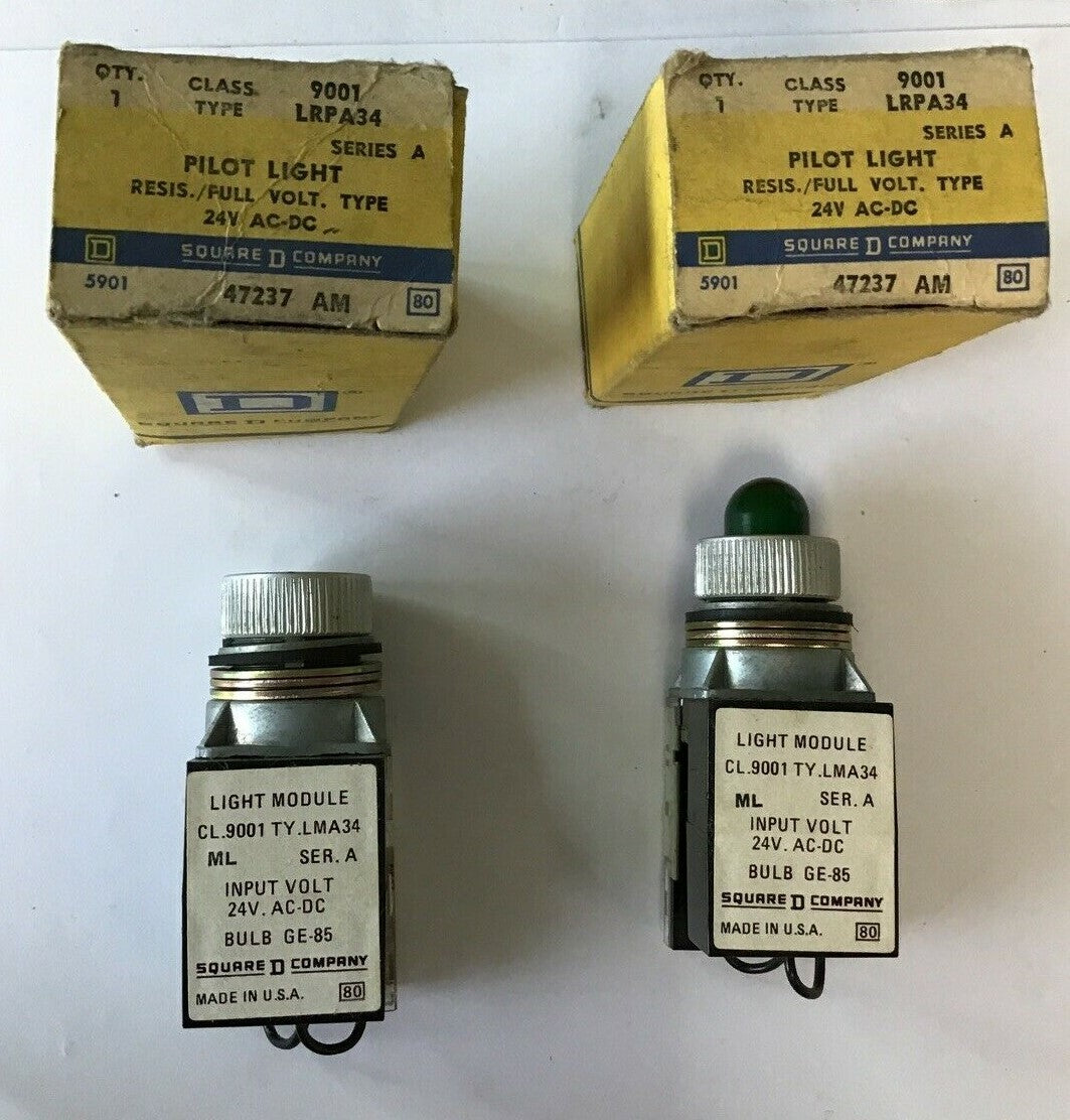 SQUARE D LRPA34 SER.A PILOT LIGHT 24VAC/DC ***LOTOF2***0