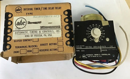ATC 321A-007-A-01X1XC3 TIME DELAY RELAY TYPE 321A 115VOLTS 60CYC0