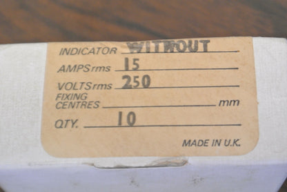 BOX of 10 / CEFCO SF25X15 RECTIFIER FUSE / 15A / 250V / NEW SURPLUS5