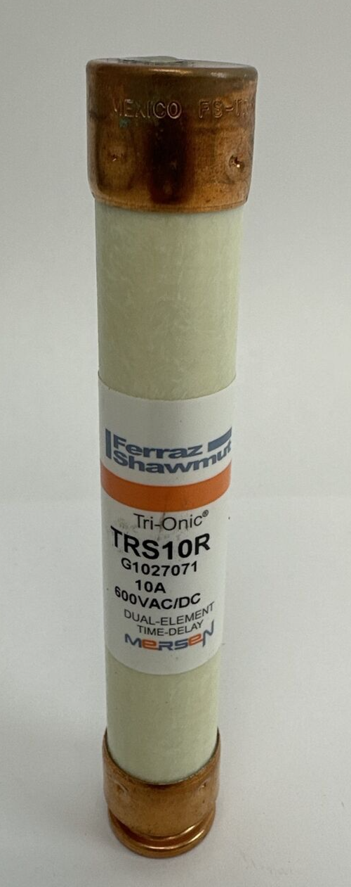 FERRAZ SHAWMUT TRS10R 10A 600V TRI-ONIC DUAL ELEMENT TIME DELAY FUSE CLASS RK50