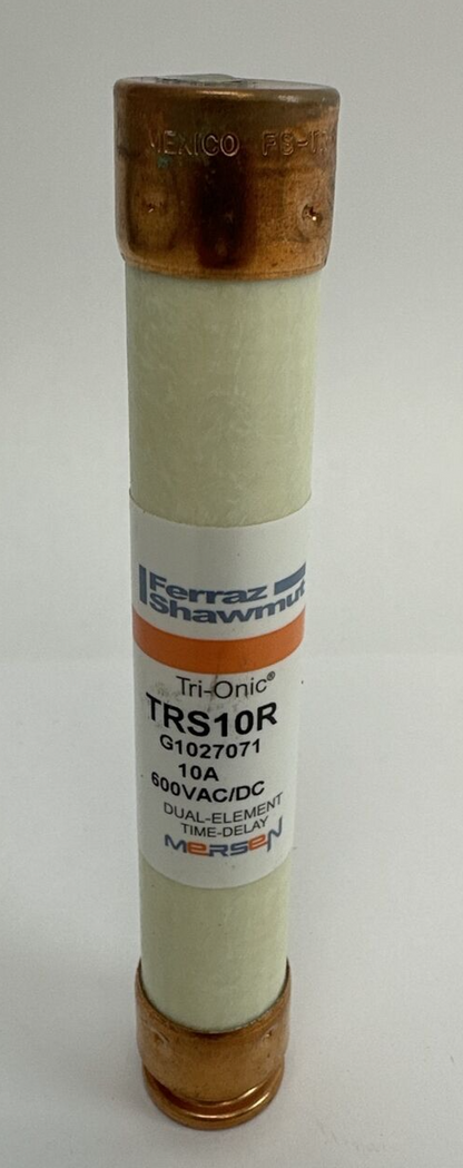 FERRAZ SHAWMUT TRS10R 10A 600V TRI-ONIC DUAL ELEMENT TIME DELAY FUSE CLASS RK50