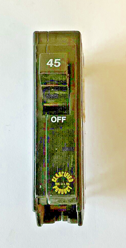 EATON CHQ1045 CIRCUIT BREAKER 45A 120/240VAC 1POLE0