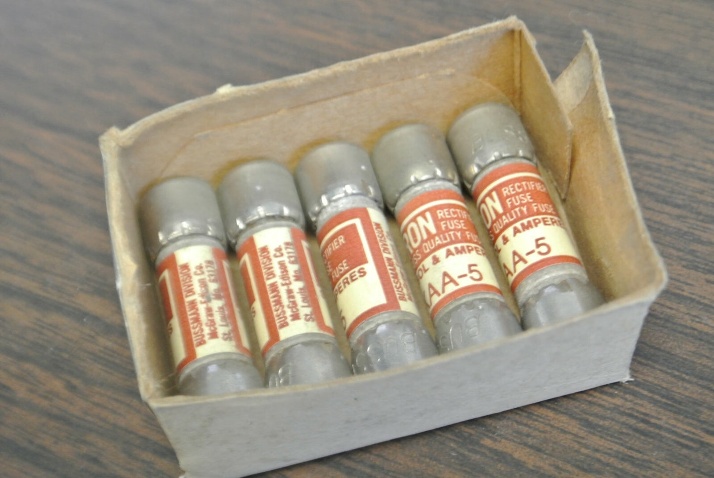 LOT of 5/ BUSSMANN / TRON KAA5 RECTIFIER FUSE / 5A / NEW SURPLUS0