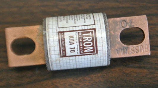 BOX of 5 / BUSSMANN / TRON KAA70 RECTIFIER FUSES / 130V / 70A / NEW SURPLUS0