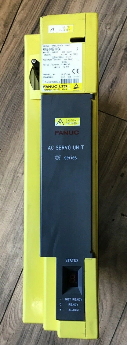 FANUC A06B-6089-H104 SERVO AMPLIFIER UNIT 230VAC SER.D 3PH0