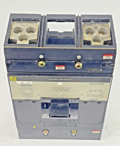 SQUARE D - MHL260008M SERIES 2 - CIRCUIT BREAKER - 800 A, 480 VAC, 3 POLE6