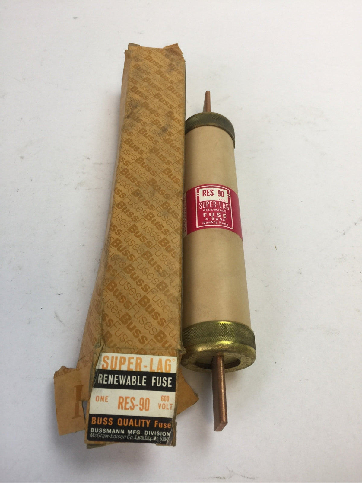 BUSSMANN RES90 SUPER-LAG RENEWABLE FUSE 90AMP 600V0