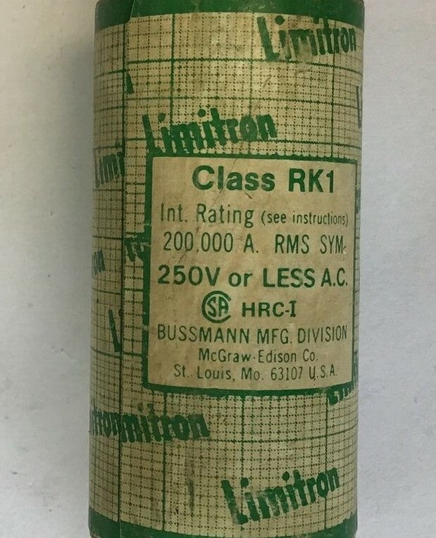 LIMITRON KTN-R 150 FAST ACTING FUSE 150AMP CLASS RK1 250VAC 2