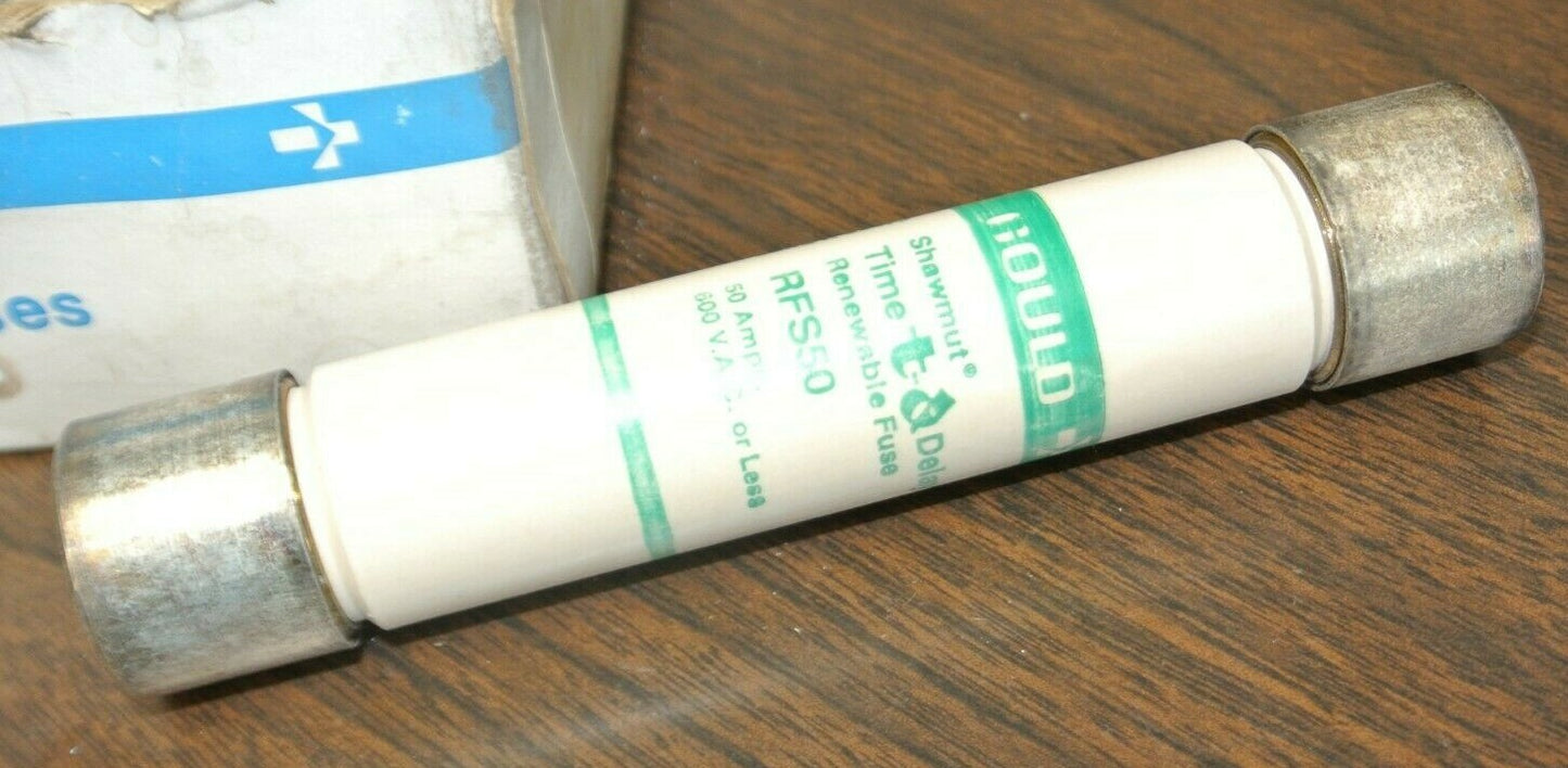 GOULD-SHAWMUT RFS50 RENEWABLE FUSE / 50A / 600V / NEW SURPLUS0