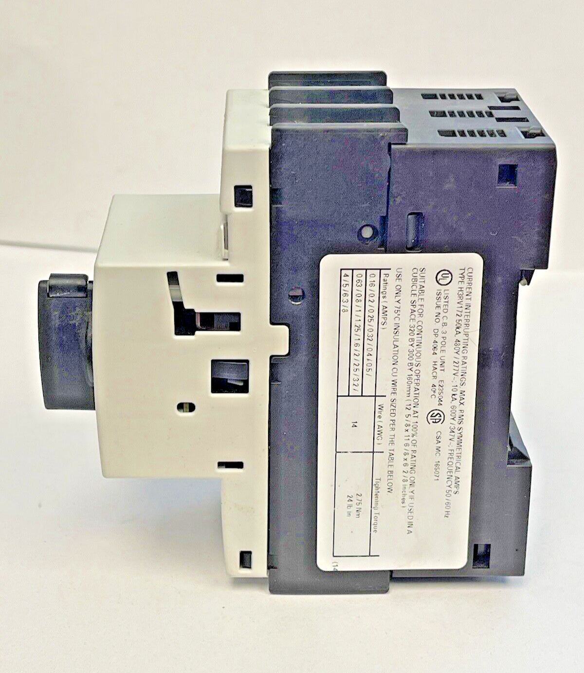 SIEMENS - 3RV1721-1DD10 - CIRCUIT BREAKER / PLANT PROTECTOR6