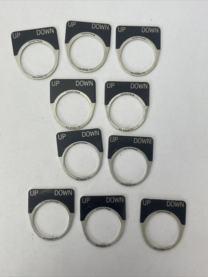 CUTLER HAMMER EATON 10250TM48 UP DOWN LEGEND PLATE 30-2698-77 (LOT OF 10)0
