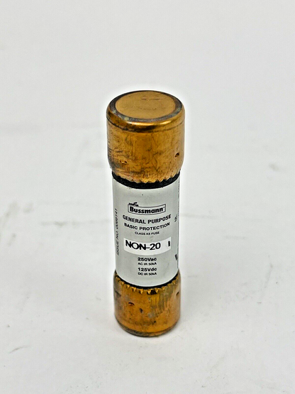 BUSSMANN EATON - LOT OF 10 - NON-20 - 20A 250V AC, K5, 2" FUSE - Cylindric3