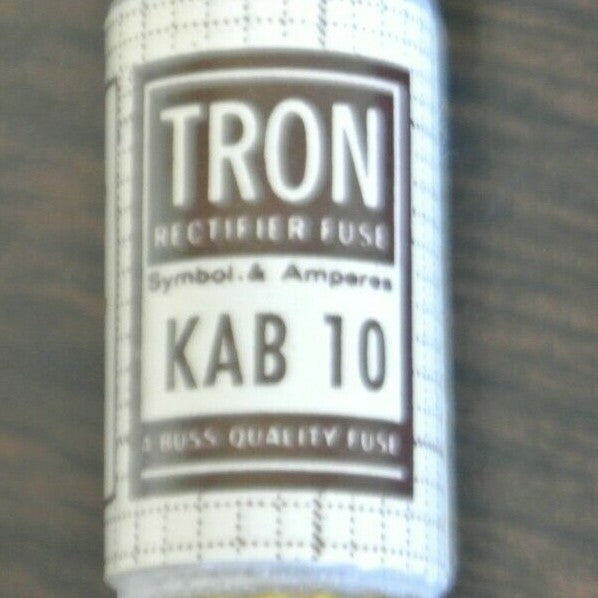 BOX of 10 / BUSSMANN / TRON KAB-10 RECTIFIER FUSES 10A / 250V NEW SURPLUS 1