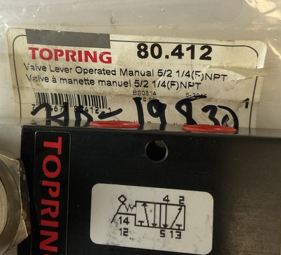 TOPRING 80.412 VALVE LEVER 5/2 1/41