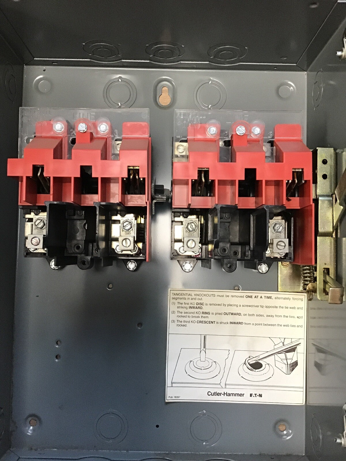 WESTINGHOUSE DH461UGK SAFETY SWITCH 30AMP 250VDC/600VAC 2PH 4POLE9