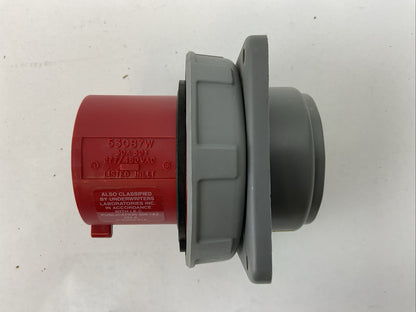 HUBBELL HBL530B7W FLANGED INLET WATERTIGHT PIN & SLEEVE 30A 277/480VAC 3 PHASE 0