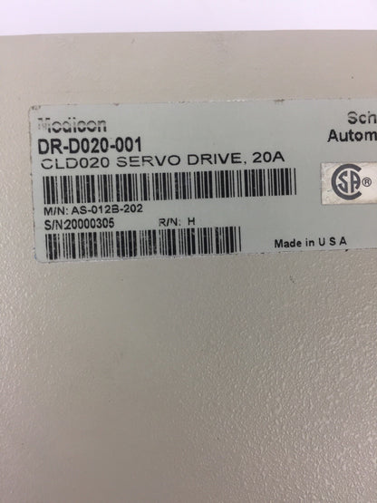 MODICON DR-D020-001 CYBERLINE 1000D SERVO DRIVE 1