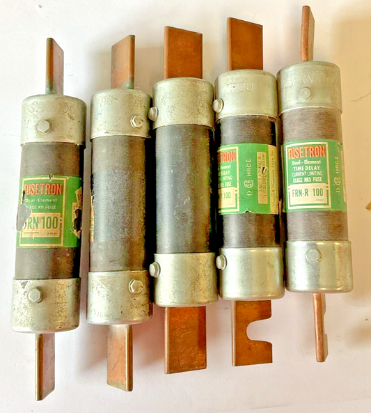 FUSETRON FRN-R100(2) FRN100(3) FUSE 100AMP CLASS RK5 ***LOTOF5**0