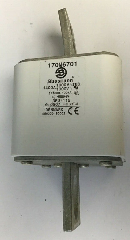 BUSSMAN 170M6701 FUSE 1400A 100VAC 0