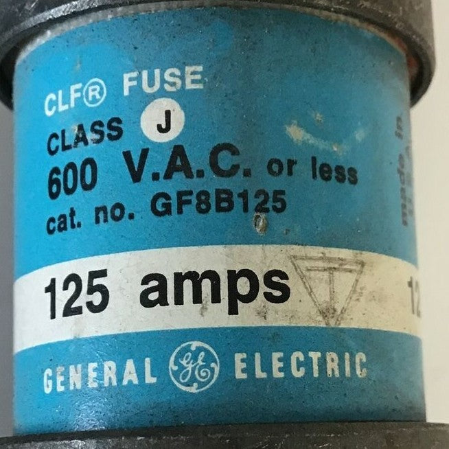 GENERAL ELECTRIC GF8B125 FUSE 125A 600VAC CLASS J ***LOTOF2***1