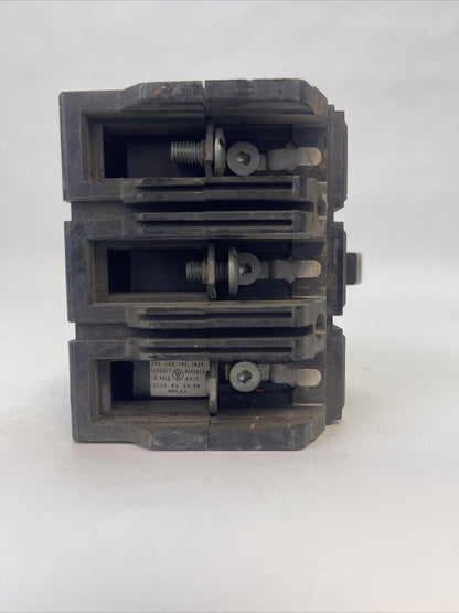 CUTLER HAMMER / WESTINGHOUSE QC3015 CIRCUIT BREAKER 15A 3P 120/240VAC5