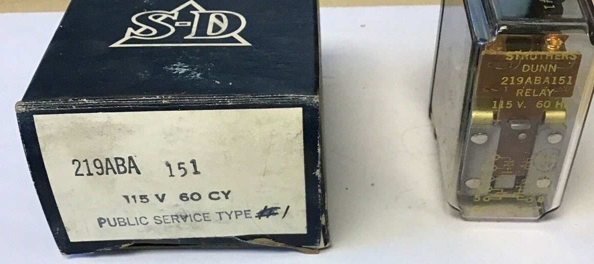 STRUTHERS DUNN 219ABA151 RELAY 115V 60HZ0