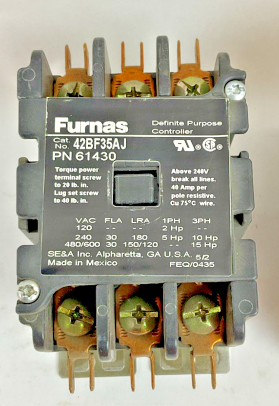 FURNAS 42BF35AJ DEFINTE PURPOSE CONTROLLER 3P 24V 50/60HZ 480/600VAC 15HP2