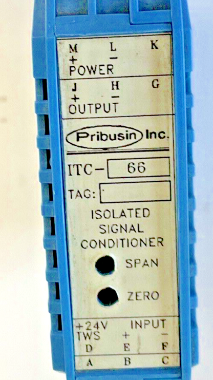 PRIBUSIN ITC-66 ISOLATED SIGNAL CONDITIONER 24VDC 80MA1